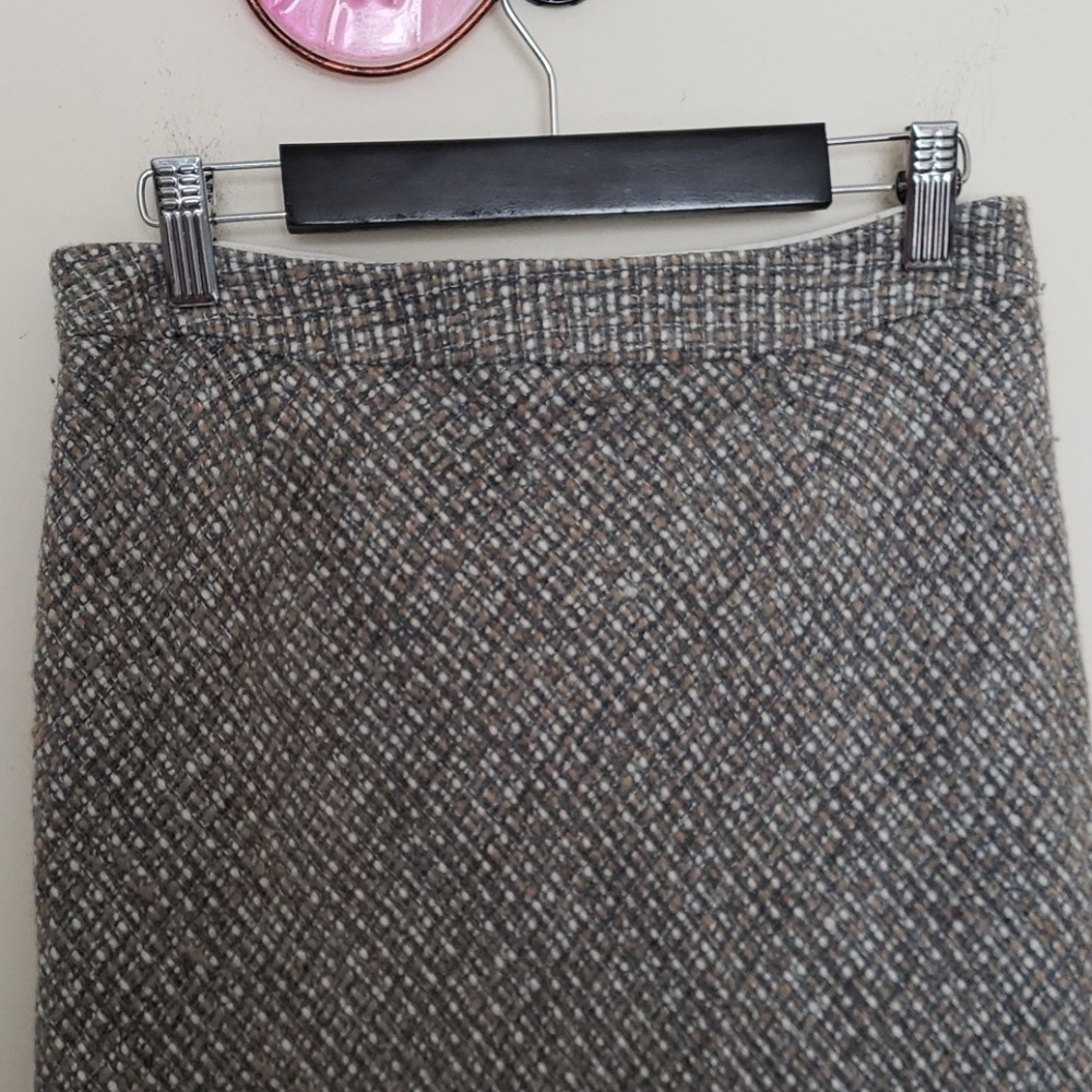 GAP Brown and Blue Wool Skirt - Picture 7 of 11